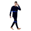 Electrocardiogram Heartbeat Print Men's Pajamas-grizzshop