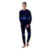 Electrocardiogram Heartbeat Print Men's Pajamas-grizzshop