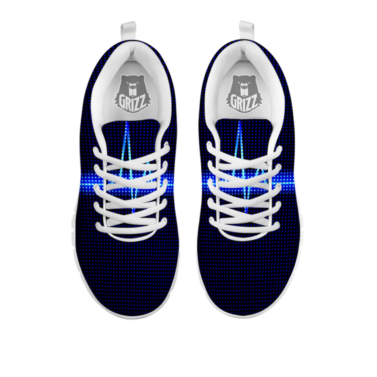 Electrocardiogram Heartbeat Print White Sneaker-grizzshop