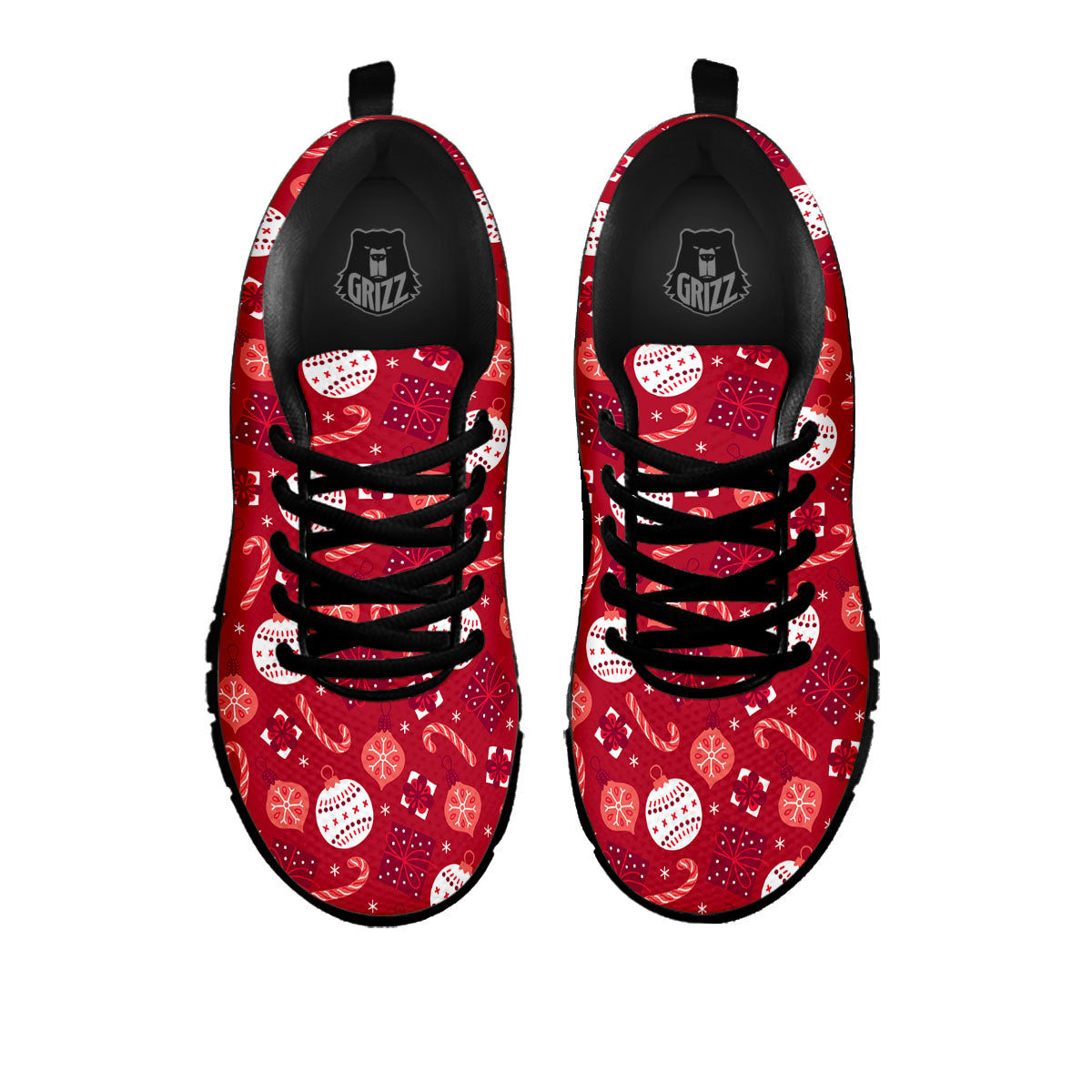 Elements Merry Christmas Print Pattern Black Sneaker-grizzshop