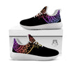 Elephant Black Rainbow Indian Print White Athletic Shoes-grizzshop