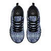 Elephant Indian Blue Print Pattern Black Sneaker-grizzshop