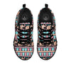 Elephant Indian Tribal Print Pattern Black Sneaker-grizzshop