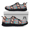 Elephant Indian Tribal Print Pattern Black Sneaker-grizzshop