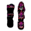 Elephant Tropical Purple Print Pattern Muay Thai Shin Guards-grizzshop