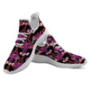 Elephant Tropical Purple Print Pattern White Athletic Shoes-grizzshop