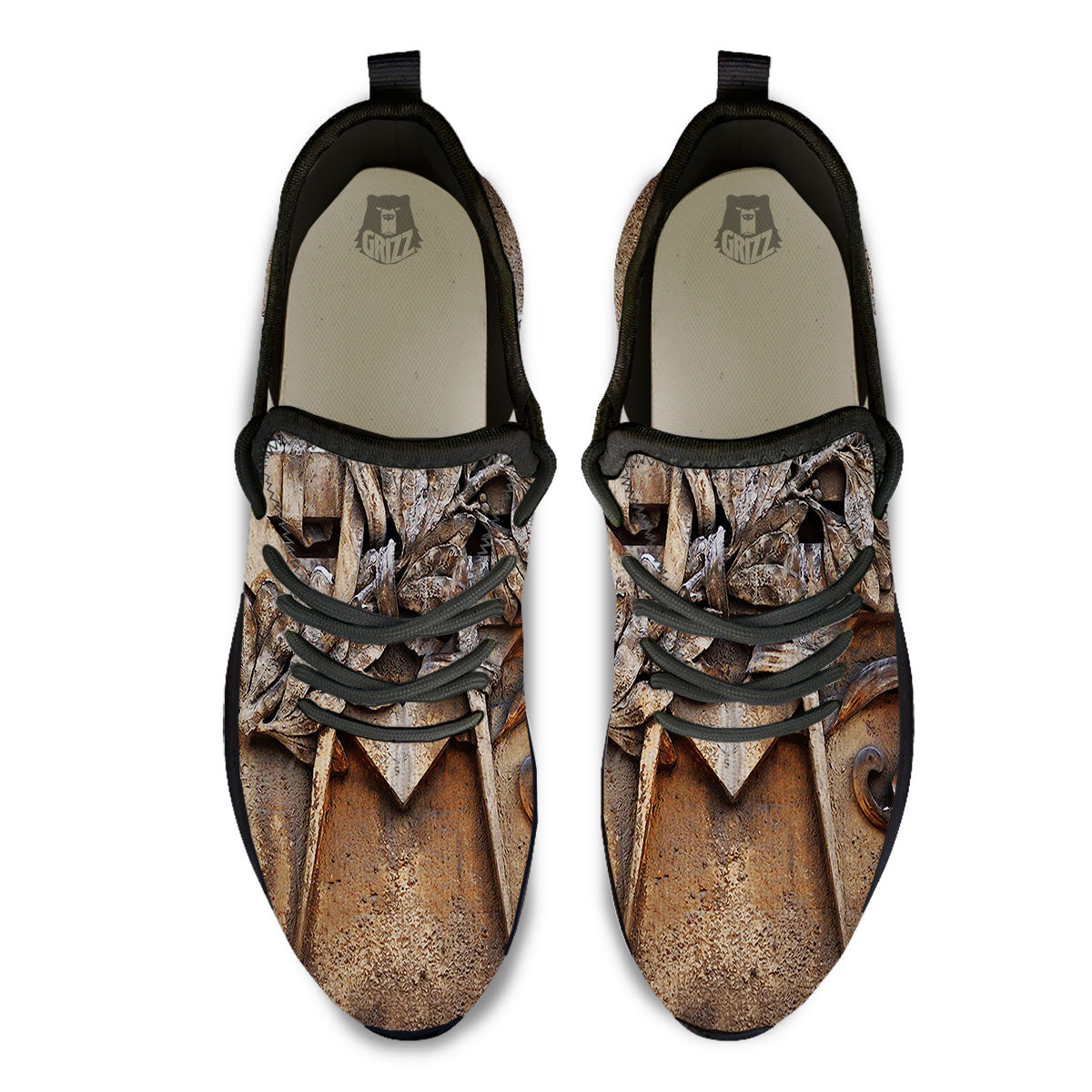 Emblem Freemasonry Print Black Athletic Shoes-grizzshop
