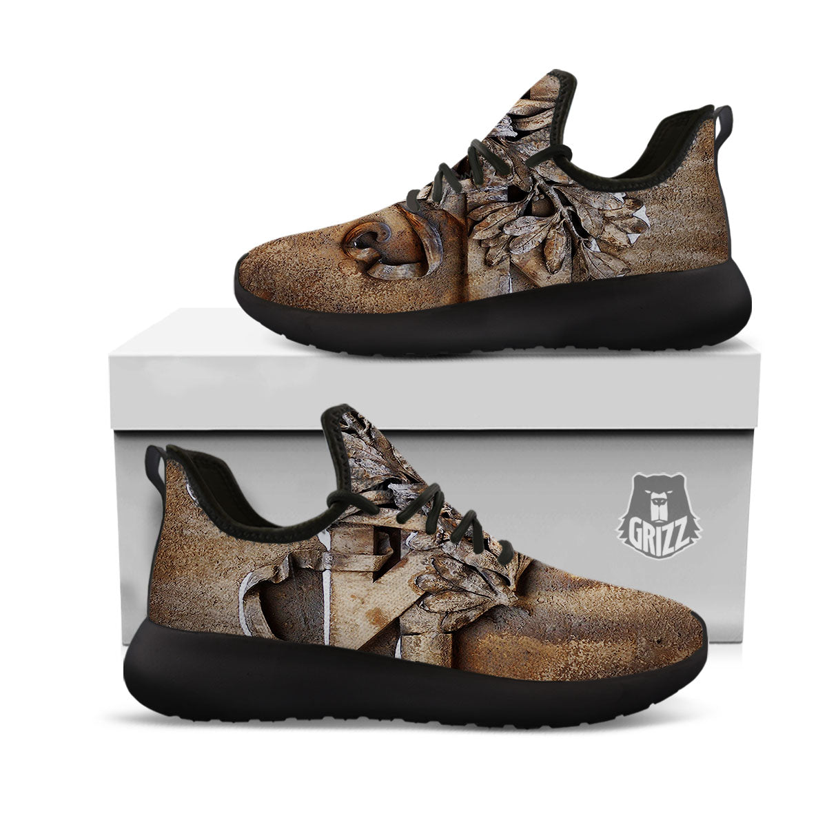 Emblem Freemasonry Print Black Athletic Shoes-grizzshop