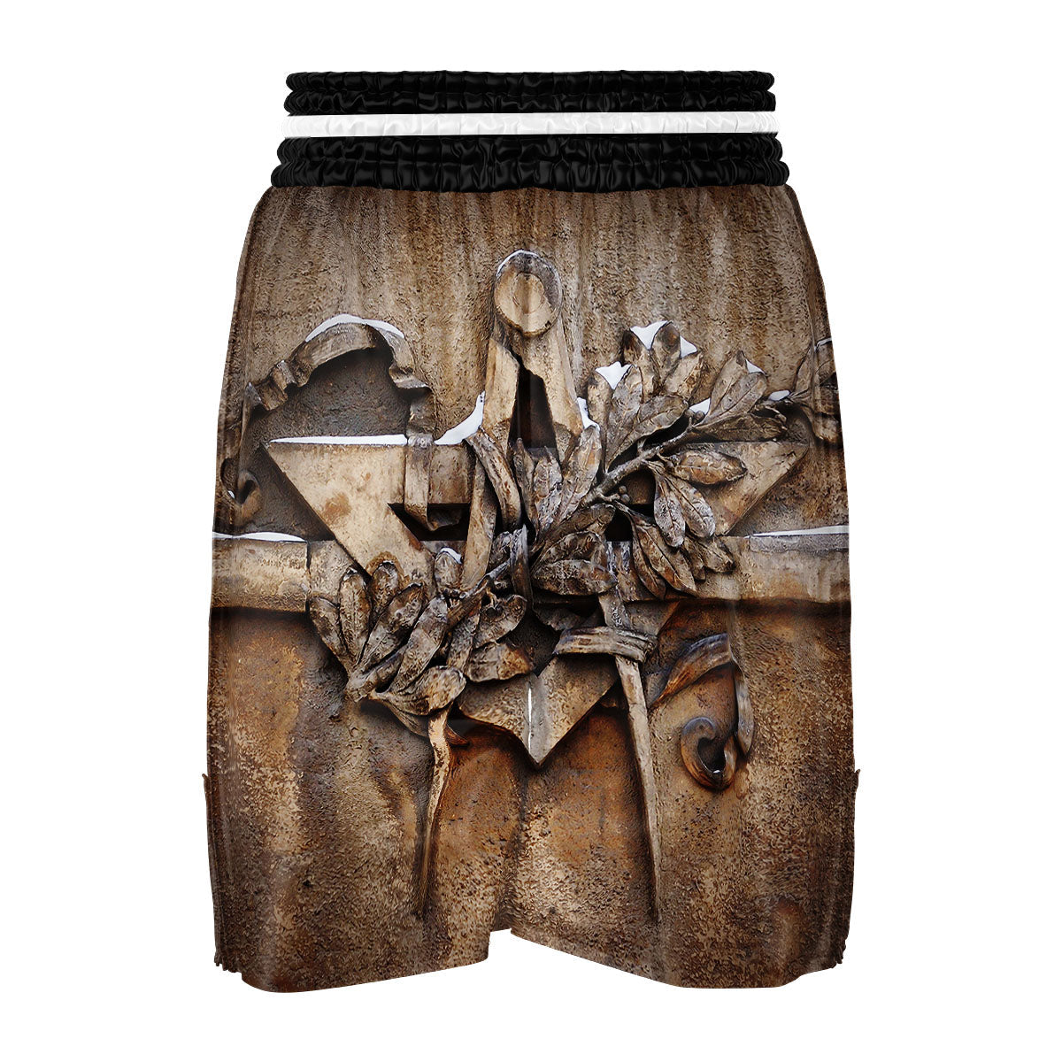 Emblem Freemasonry Print Boxing Shorts-grizzshop