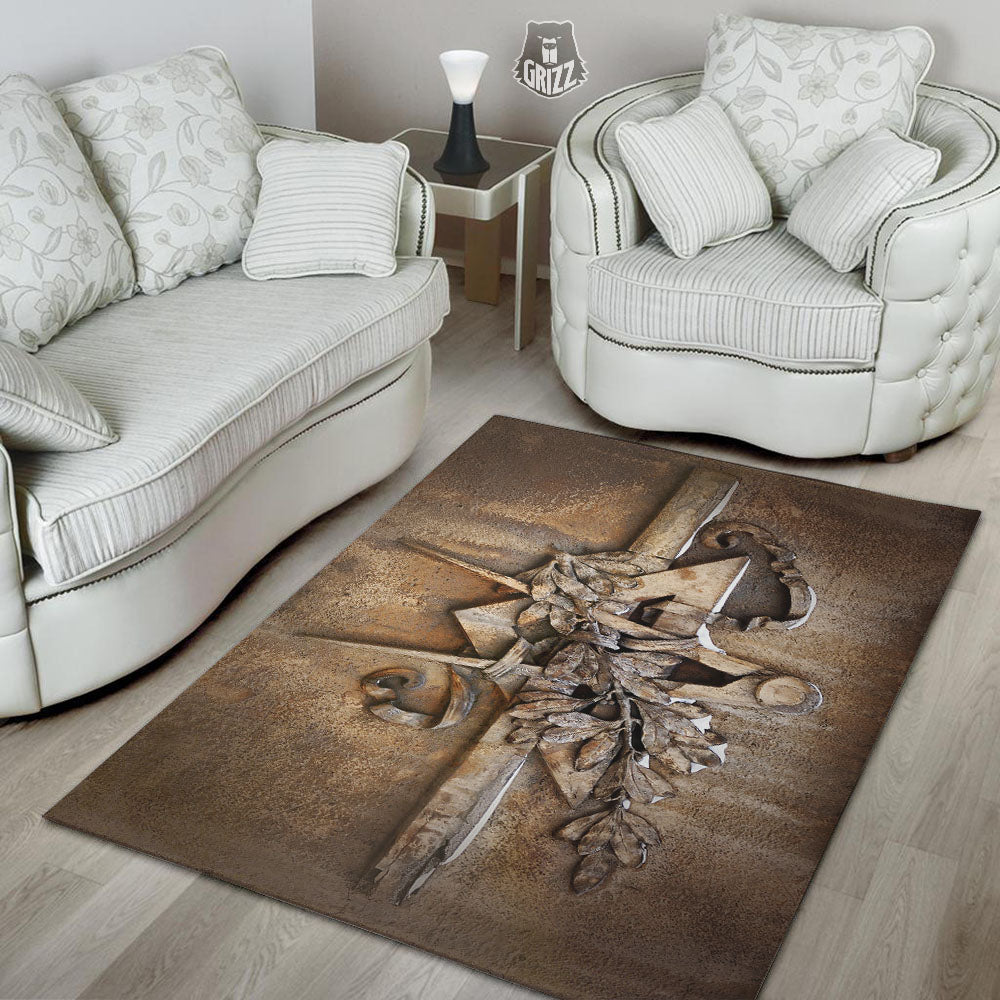 Emblem Freemasonry Print Floor Mat-grizzshop
