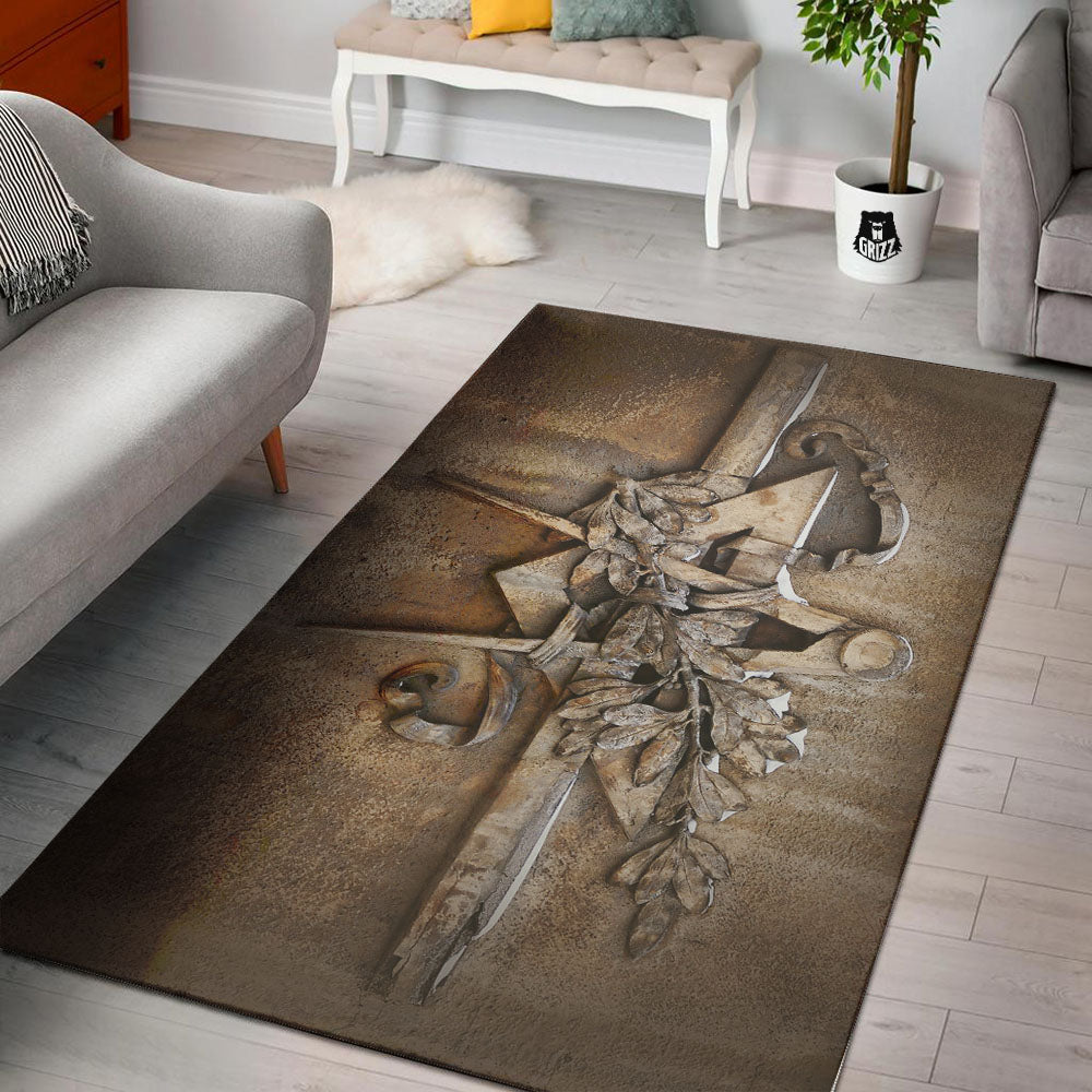 Emblem Freemasonry Print Floor Mat-grizzshop