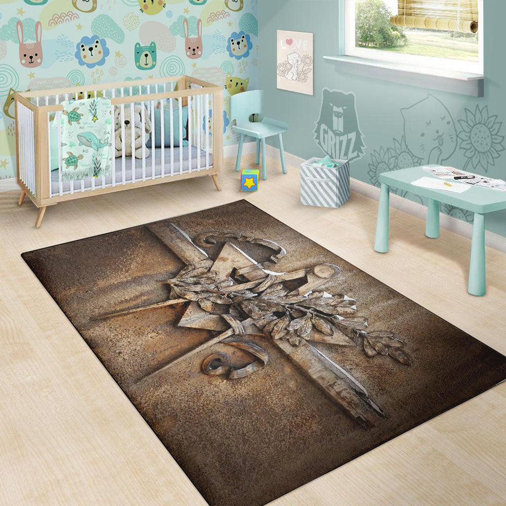 Emblem Freemasonry Print Floor Mat-grizzshop