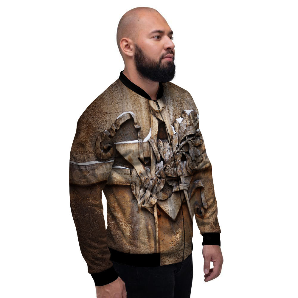 Emblem Freemasonry Print Men's Bomber Jacket-grizzshop