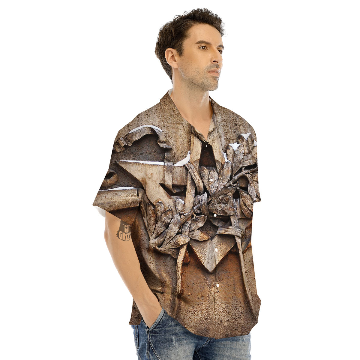 Emblem Freemasonry Print Men's Hawaiian Shirt-grizzshop