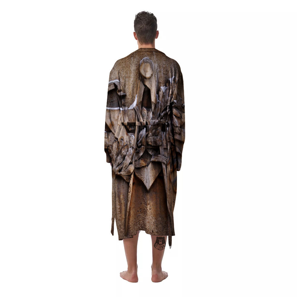Emblem Freemasonry Print Men's Robe-grizzshop