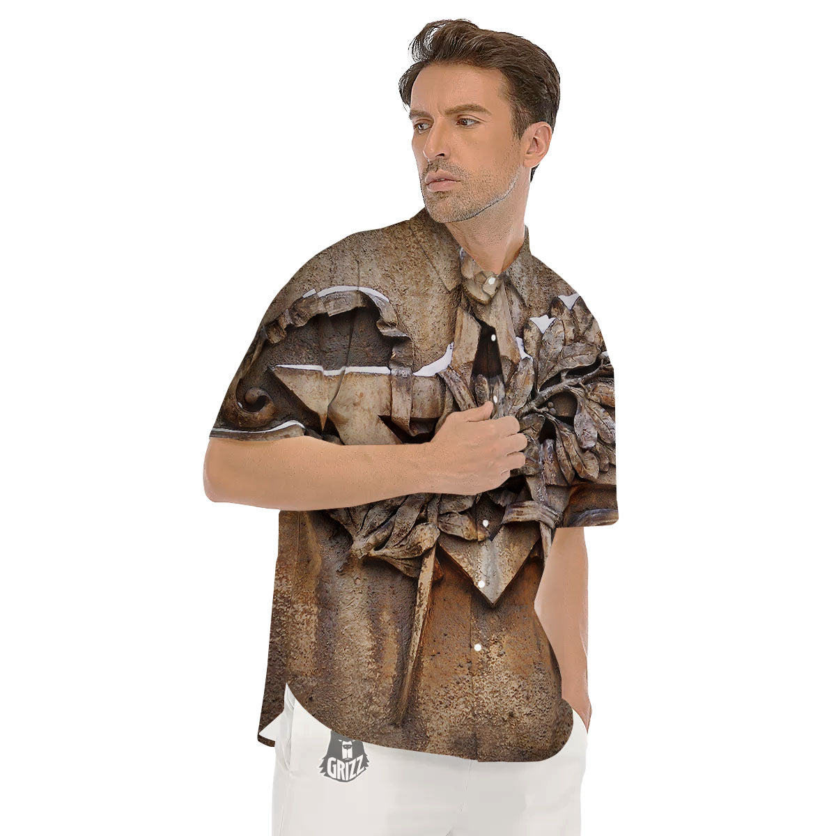 Emblem Freemasonry Print Men's Short Sleeve Shirts-grizzshop