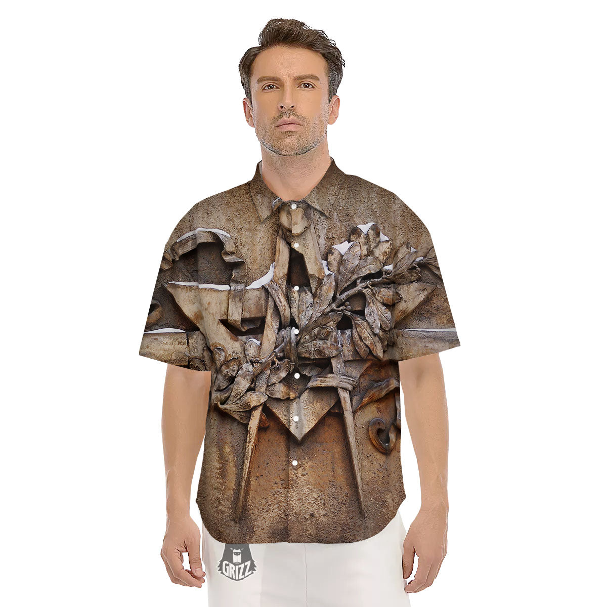 Emblem Freemasonry Print Men's Short Sleeve Shirts-grizzshop