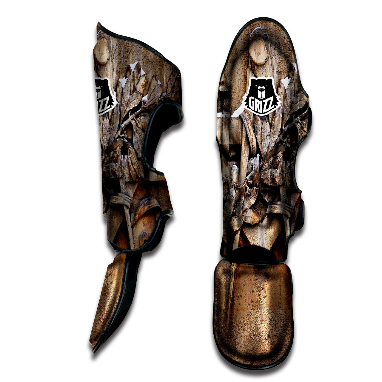 Emblem Freemasonry Print Muay Thai Shin Guards-grizzshop