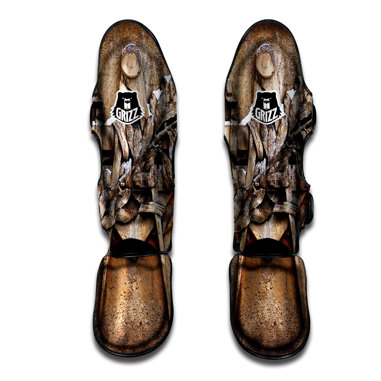 Emblem Freemasonry Print Muay Thai Shin Guards-grizzshop