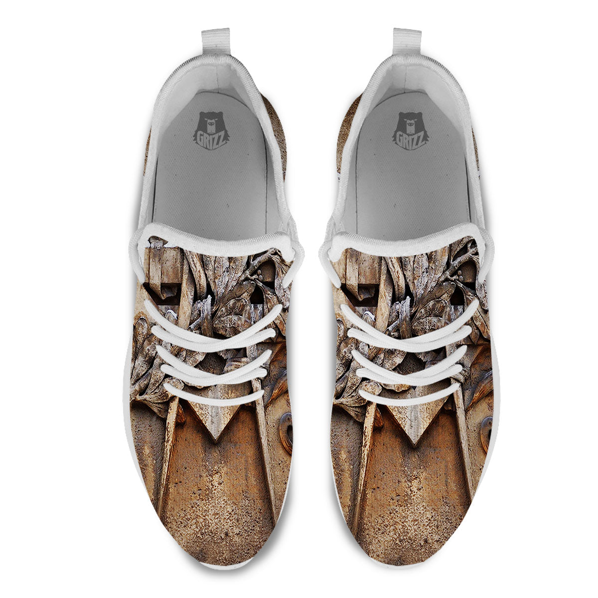Emblem Freemasonry Print White Athletic Shoes-grizzshop