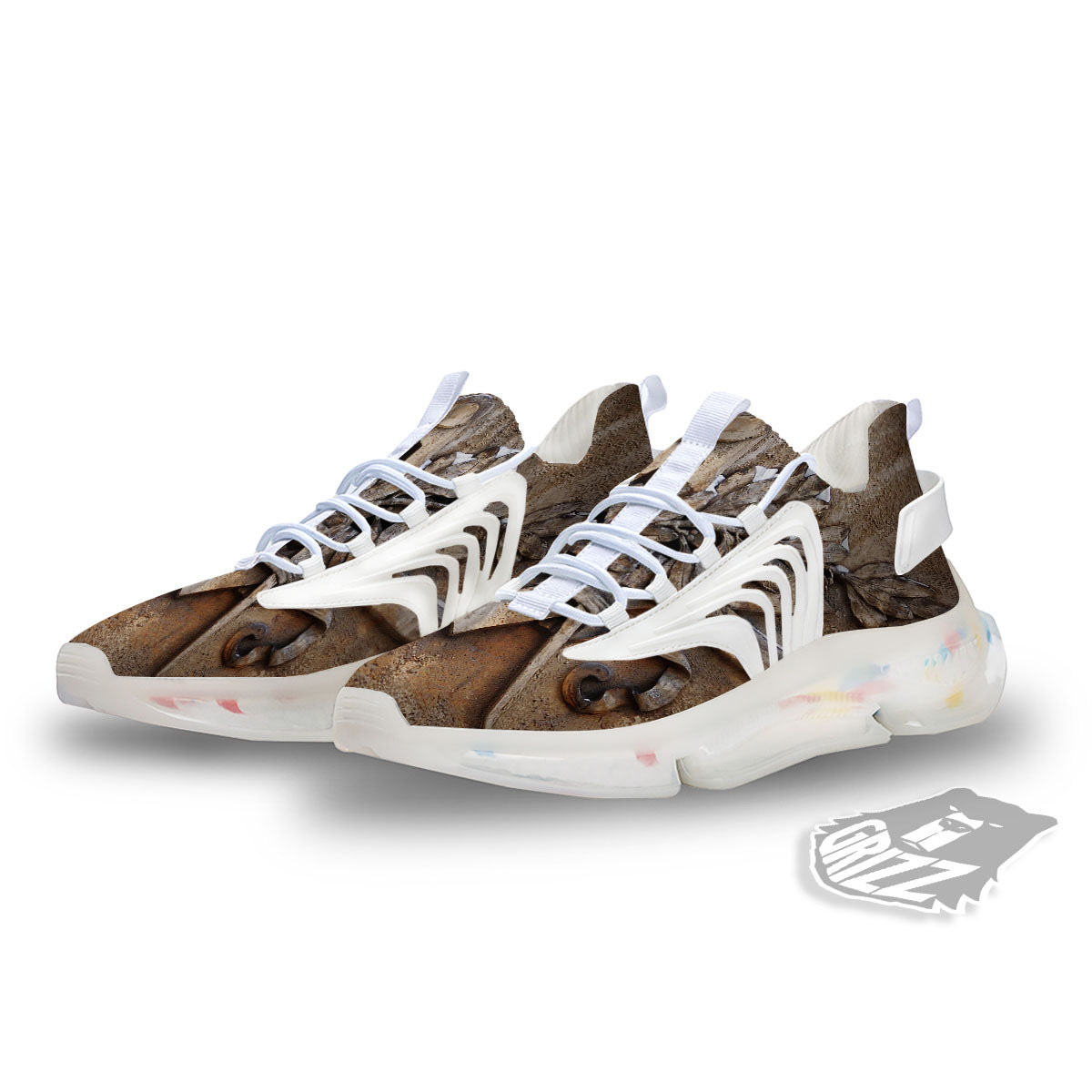Emblem Freemasonry Print White Gym Shoes-grizzshop