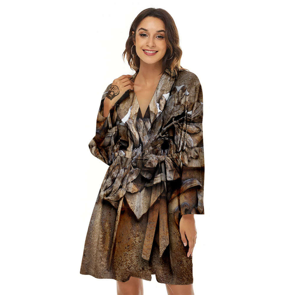 Emblem Freemasonry Print Women's Robe-grizzshop