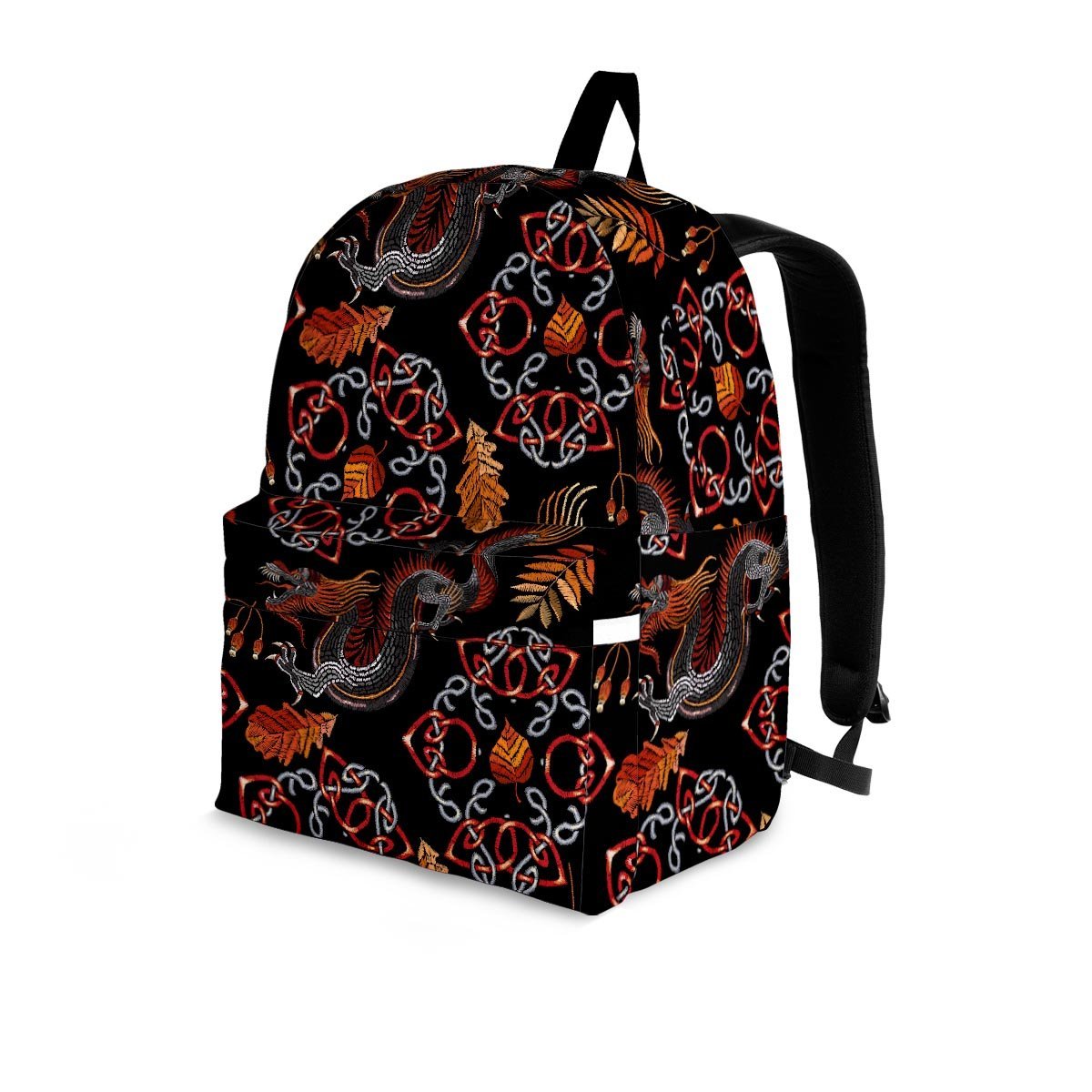 Embroidery Japanese Dragon Print Backpack-grizzshop