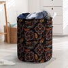 Embroidery Japanese Dragon Print Laundry Basket-grizzshop