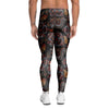 Embroidery Japanese Dragon Print Men's Leggings-grizzshop