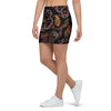 Embroidery Japanese Dragon Print Mini Skirt-grizzshop