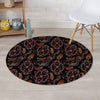 Embroidery Japanese Dragon Print Round Rug-grizzshop