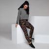 Embroidery Japanese Dragon Print Women's Joggers-grizzshop