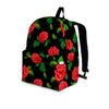 Embroidery Red Rose Floral Print Backpack-grizzshop