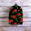 Embroidery Red Rose Floral Print Backpack-grizzshop