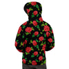 Embroidery Red Rose Floral Print Men's Hoodie-grizzshop