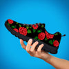 Embroidery Red Rose Floral Print Men's Sneakers-grizzshop