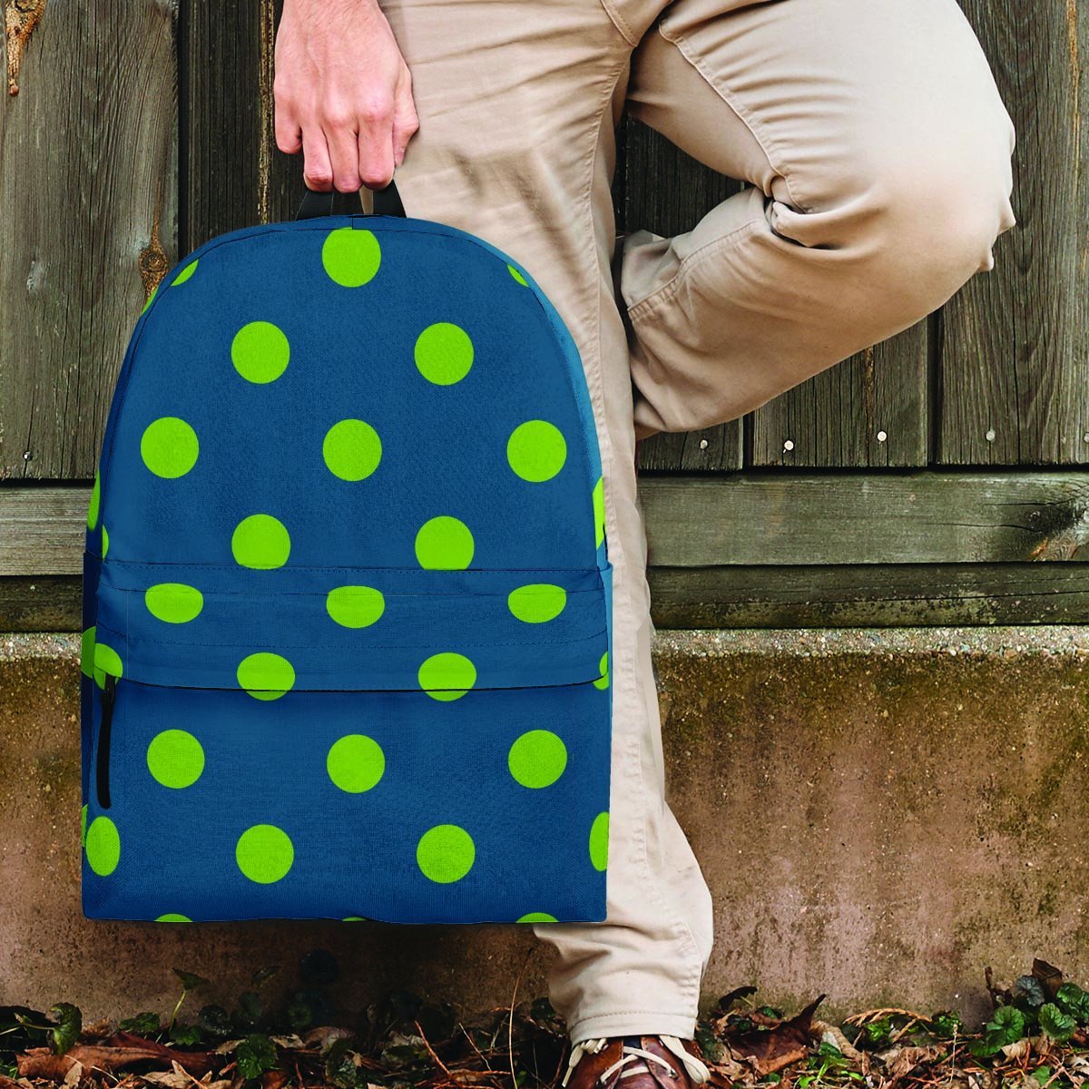 Emerald Green Polka Dot Backpack-grizzshop