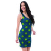 Emerald Green Polka Dot Bodycon Dress-grizzshop