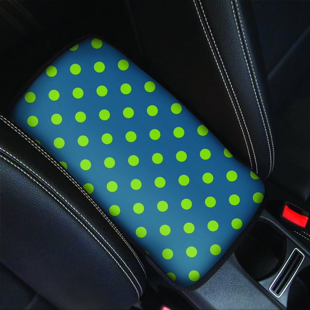 Emerald Green Polka Dot Car Console Cover-grizzshop