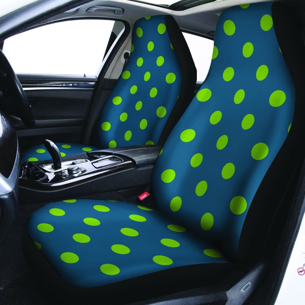 Emerald Green Polka Dot Car Seat Covers-grizzshop