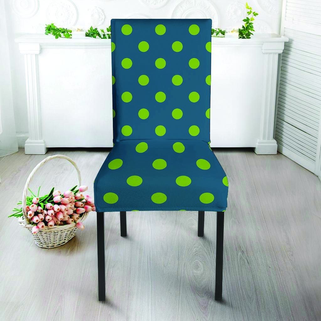 Emerald Green Polka Dot Chair Cover-grizzshop