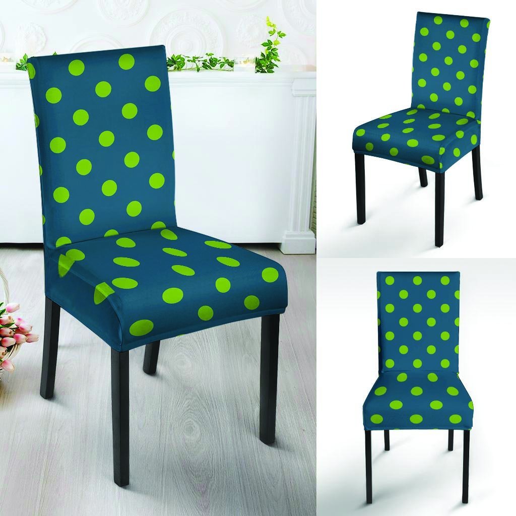 Emerald Green Polka Dot Chair Cover-grizzshop