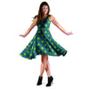 Emerald Green Polka Dot Dress-grizzshop