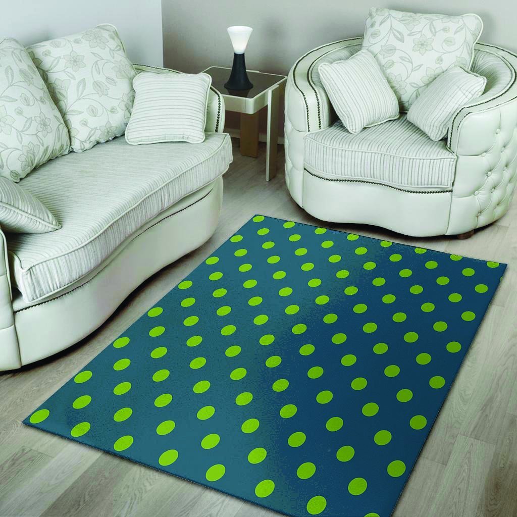 Emerald Green Polka Dot Floor Mat-grizzshop