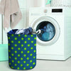 Emerald Green Polka Dot Laundry Basket-grizzshop