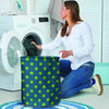 Emerald Green Polka Dot Laundry Basket-grizzshop