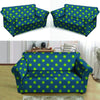 Emerald Green Polka Dot Loveseat Cover-grizzshop