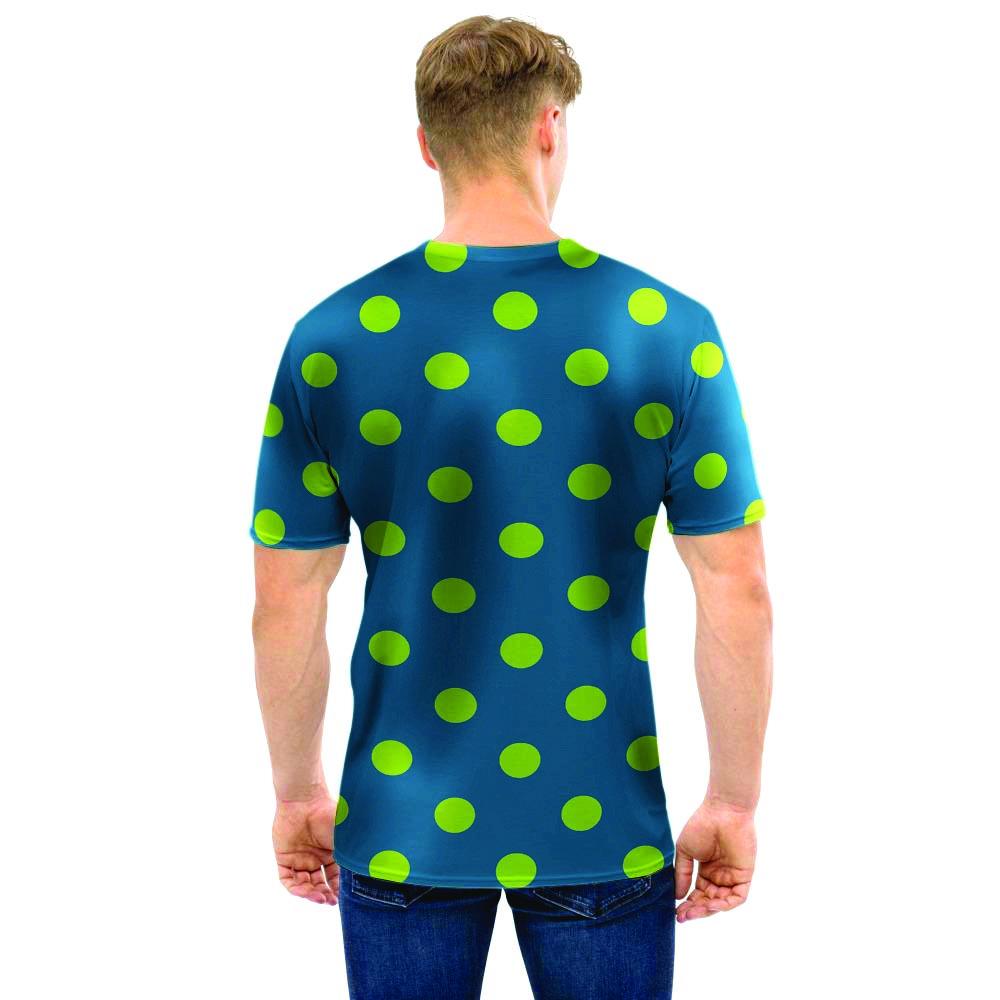 Emerald Green Polka Dot Men T Shirt-grizzshop