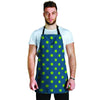 Emerald Green Polka Dot Men's Apron-grizzshop