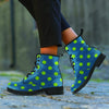 Emerald Green Polka Dot Men's Boots-grizzshop